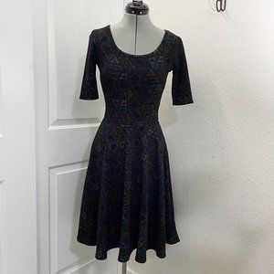 LuLaRoe Multicolor Geometric Nicole Dress